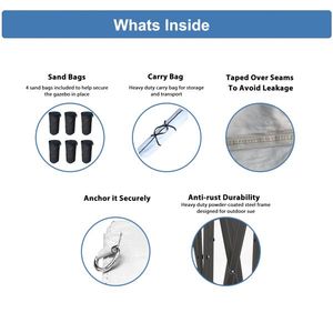 Heavy Duty 10 X 20 ft Pop up Tent Gazebo Marquee with 6 Removable Sidewalls Carry Bag for Party Wedding Event or Outdoor Use - Product Image 4