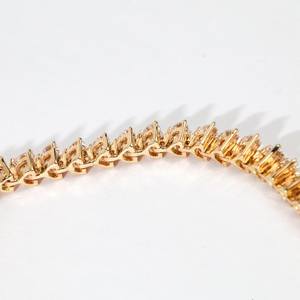 Bracelet tennis cœur en diamant certifié de laboratoire en or massif, bracelet de mariage délicat en or pour anniversaire - Product Image 3