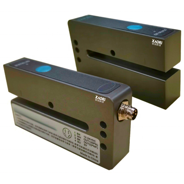XAORI U3-T 5mm Slot Depth Ultrasonic Label Sensor Auto-teach Opaque Labels PNP/NPN Output 250s Response Speed