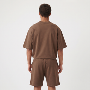 Conjunto de Dos Piezas de Verano para Hombre, Camiseta y Pantalones Cortos Casuales, Traje Deportivo Masculino de Moda con Manga Corta - Product Image 3