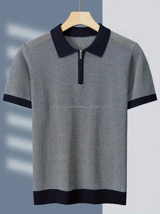 Camiseta de polo de golf para hombre hecha a medida con logotipo de secado rápido con cuello en V polos de algodón blanco, polos para hombre - Product Image 5