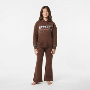 Custom Logo Kids <b>Hoodie</b> And Pants Set Rhinestone Work Streetwear Tracksuit Fashion Clothing Wholesale OEM ODM Factory - Product Image 5