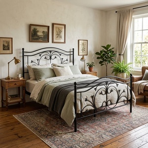 Base de Cama de Plataforma de Metal Resistente, Tamaño Queen, Estilo Victoriano, Hecha a Mano, de Hierro Forjado, Muebles de Dormitorio, Tamaño Personalizado OEM - Product Image 5