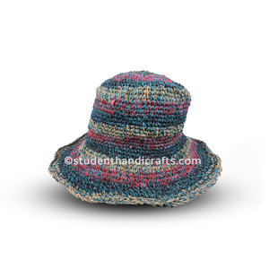 หมวกป่านลายทางหลากสีแบบโปรโมชั่น - Product Image 1