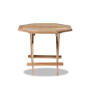 Mesa de Comedor de Madera de Teca Sólida Hecha a Mano con Diseño de Base Cruzada Único para Restaurante, Cafetería y Espacio de Comedor en el Hogar - Product Image 2