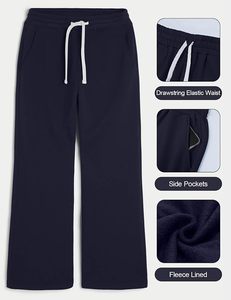 Pantalon de survêtement ample en molleton pour homme, coupe large, avec poches - Product Image 5