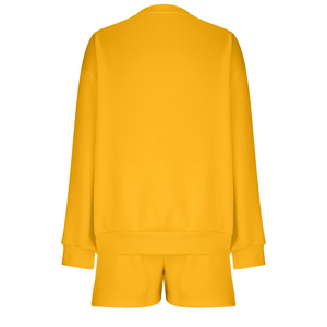 Conjunto de Sudadera y Pantalones Cortos con Estampado de Rodillas para Mujer, Atuendo Casual de Dos Piezas, Cómodo de Usar, Suave para el Verano, 100% Algodón, de Secado Rápido - Product Image 5