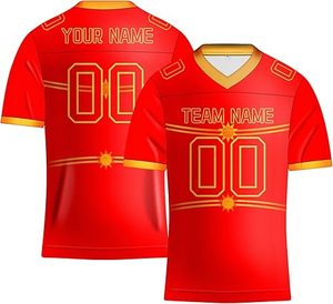 New Season American Football Jersey <b>Short</b> Front Custom Team Anti-Bacterial Breathable Cheap China Wholesale Price Good Quality - Product Image 2