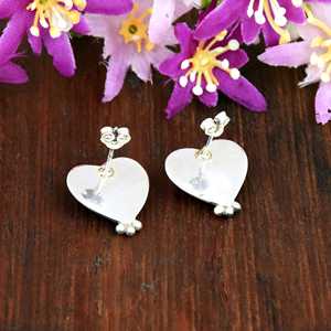 Pendientes de Plata de Ley con Turquesa Natural en Forma de Corazón, Estilo Zuni, Joyería Romántica - Product Image 6
