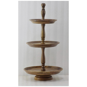 Solid Wooden Cake <b>Stand</b> Polished Wooden Cake <b>Stand</b> Fruit <b>Stand</b> Counter Wedding Party Cake <b>Stand</b> Dessert <b>Display</b> Serving Bakery - Product Image 6