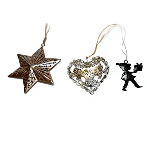 Juego de Adornos Navideños de Estrella de Seis Puntas 3D de Latón Pulido para Colgar en la Pared, Venta al por Mayor, Decoración para Sala de Estar, Tema de San Valentín - Product Image 2