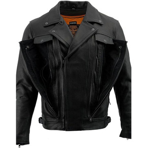 SAMROZ SPORTS Unisex Customized Color Buffalo Leather Cruiser Motorcycle Jacket Full Sleeve Ventilation Windproof Winter All - Product Image 1