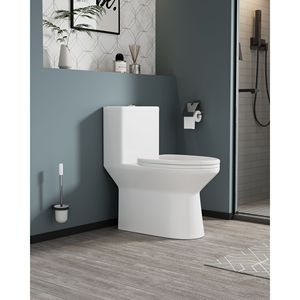 WaterSense certificate 1.1/1.6 GPF Comfort altezza pavimento montate un pezzo in ceramica bianca wc Soft Close sedile coppe certificate - Product Image 4