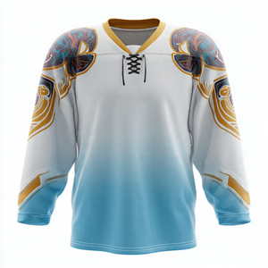 Camiseta de Hockey sobre Hielo Personalizada con Cuello en V, Sublimada, con Número de Equipo Personalizado - Product Image 6