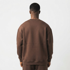 Sweat-shirt pour homme avec logo personnalisé, sweat-shirt à épaules tombantes surdimensionné pour homme, sweat-shirt en coton à col rond pour homme - Product Image 4