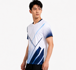 Maillot de badminton personnalisé avec nom, respirant, tissu à séchage rapide, coupe athlétique légère, impression durable, tenue d'équipe, uniforme - Product Image 4
