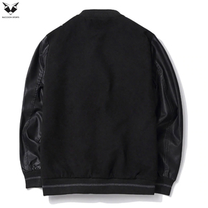 Trendy Men Varsity Jacket, Wool Body PU Leather Sleeves Streetwear Custom Logo Print Unique Style Outer Wear Varsity Jackets - Product Image 2