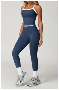Wholesale New Yoga Wear 2-piece <b>Set</b> <b>Sports</b> Training Jogging <b>Set</b> Custom logo Pilates Fitness Exercise <b>Set</b> for Women Factory Rate - Product Image 2