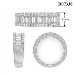 Bague en or blanc 18 carats avec diamants naturels sertis pavé, style cluster, pour femme, idéale pour mariage, qualité supérieure, bijoux de Hong Kong - Product Image 6