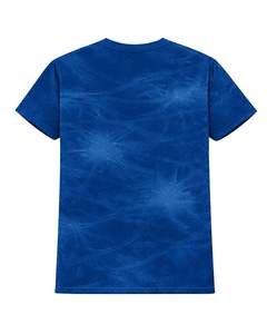 Camiseta Personalizada Azul Rey con Efecto Teñido para Hombre, Cuello Redondo, Manga Corta, Algodón, Estilo Casual Urbano, Lavado Vintage, OEM, Venta al por Mayor - Product Image 2