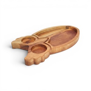 Handcrafted Owl Wooden Serving Platter <b>Tray</b> Acacia Wood <b>Snack</b> Serving Board Decorative Food Serving <b>Tray</b> - Product Image 2