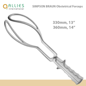 Forceps obstétricaux en acier inoxydable pour les procédures d'accouchement assisté et de naissance - Product Image 3