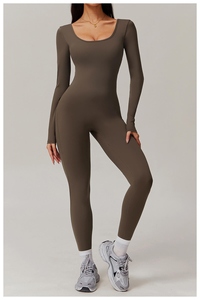 Nuevos Monos Deportivos de Verano para Mujer: Bodys Reductores de Espalda, Monos de Yoga de Secado Rápido, Transpirables, de Manga Larga y con Diseño Hueco para Fitness - Product Image 6