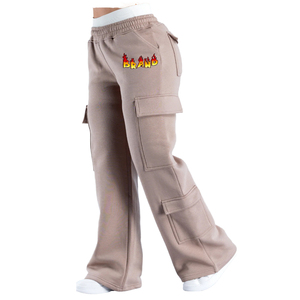 Pantalon de survêtement ample respirant de haute qualité, le plus vendu, avec poches cargo, taille élastique, 100 % coton, style décontracté et urbain - Product Image 4