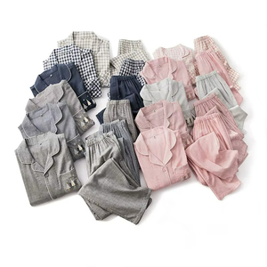 Winter Matching Luxury Cotton Pockets Long Sleeve Sleeping Lounge Wear Pjs Pijamas <b>Pyjamas</b> Pajamas Set <b>for</b> Couple Women Man - Product Image 3