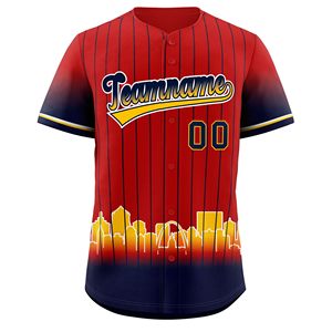 Wholesale Custom Baseball Jerseys Solid Design Short Sleeve Jersey with Front Logo Sportswear with New Sublimation Technique - Product Image 1