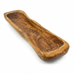 Plateau de service long en bois de teck de luxe écologique ARTERRA, en forme de bateau, multifonctionnel et fait main pour la maison, la villa ou l'hôtel - Product Image 1