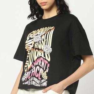 Camisetas de Mujer al por Mayor de Poliéster/Algodón, Camisetas de Verano Modernas y de Primera Calidad con el Mejor Ajuste, Precio Económico, Personalización OEM - Product Image 1