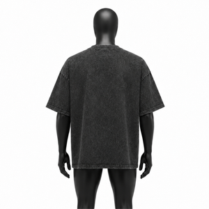 เสื้อยืดโอเวอร์ไซส์พรีเมียม หนานุ่ม สไตล์วินเทจ ล้างสีแบบแอซิดวอช สำหรับผู้ชาย ผ้าฝ้าย 100% ทรงไหล่ตก สตรีทแวร์ ล้างสีแบบสโตนวอช เสื้อยืดสั่งทำพิเศษ - Product Image 3