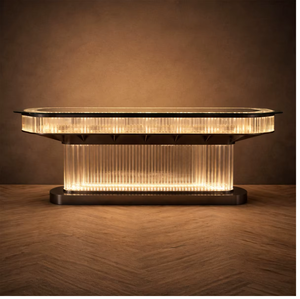 Luxury High Space Home Decoration Modern Restaurant Round <b>Vanity</b> Table with <b>light</b> - Product Image 1