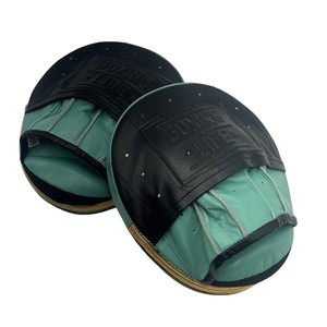 NO BOXING NO LIFE Customized Curved Punching Training <b>Focus</b> <b>Pads</b> Kickboxing Muay Thai MMA Target Leather Boxing Gear Mitts - Product Image 3