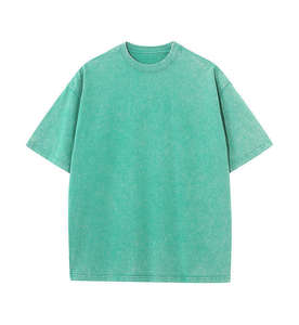 T-shirt Homme Oversize en Coton Délavé à l'Acide, Col Rond, Style Vintage Streetwear, Tendance Mode Décontractée, Tendance du Marché Américain - Product Image 5