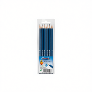 Matita in Grafite Carioca 2-Hb, 12 Pezzi, Corpo in Legno Blu, per Ufficio e Scuola - Product Image 2