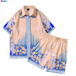 Trajes de Playa Hip Hop para Hombre, Cómodos y Transpirables, Colección de Verano, Camisa con Botones Personalizada, Pantalones Cortos de Playa + Talla Grande - Product Image 6