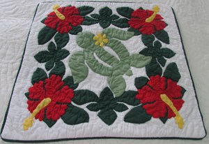 Beautiful <b>Handmade</b> 100% Cotton Hawaiian <b>Quilts</b> Embroidered Turtle Pattern Eco-Friendly Vintage Style for Home Hotel Decoration - Product Image 2