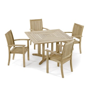 Mesa de Comedor Cuadrada de Madera, Diseño Moderno y Minimalista, Estable, para 4 Personas, Muebles para el Hogar - Product Image 4