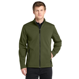 Chaqueta Softshell Personalizada para Hombre con Cuello Alto, Casual para Exteriores, Cierre Completo, Resistente al Viento, Bolsillos Utilitarios, Ligera - Product Image 1