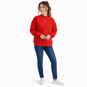 Sudadera de cuello alto de manga larga, estilo oversize, personalizada, de algodón grueso, unisex, estilo urbano, para otoño/invierno, servicio OEM - Product Image 2