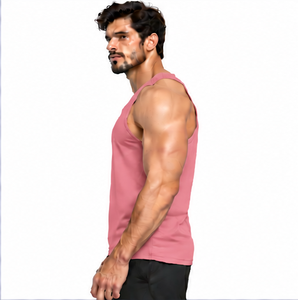 <b>Mens</b> Plus Size Tank Top Breathable Summer Sleeveless <b>Vest</b> Comfortable Cotton Bamboo Fiber Fitness <b>Gym</b> Sportswear Custom Logo - Product Image 2