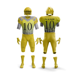 Maillot de football américain personnalisé, vêtements de football respirants, uniforme de football américain élégant, 100% polyester, personnalisable - Product Image 4