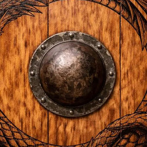 Bouclier rond en bois Viking artisanal, design traditionnel nordique, bois durable pour déguisement, exposition et décoration intérieure - Product Image 6