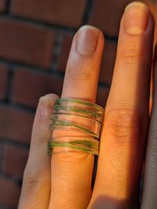 Anillo de Resina Cristalina con Diseño Geométrico Moderno de MN EXPORTS, Joyería de Moda para Mujer, Uso Diario, Regalo - Product Image 3