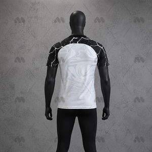 Maillot de badminton unisexe en maille respirante à séchage rapide, col en V, léger, en polyester, personnalisable pour adultes - Product Image 4