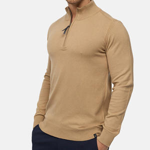 <b>Men</b>’s Premium Cotton Half Zip Sweatshirt Casual Pullover <b>Top</b> - Product Image 4