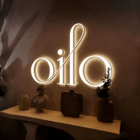 Lettres en relief 3D de luxe, éclairées à l'avant et à l'arrière, personnalisées en acier inoxydable doré, signalétique halo pour la publicité en vitrine de magasin