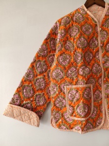otton <b>Jacket</b>, <b>Reversible</b> <b>Jacket</b>, Vintage <b>Jacket</b>, Cotton <b>Jackets</b> For Women, - Product Image 3